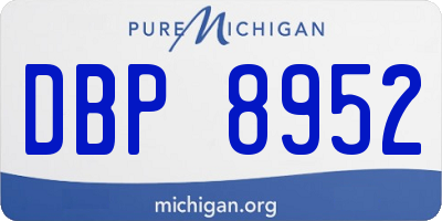 MI license plate DBP8952