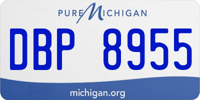 MI license plate DBP8955