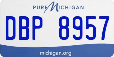 MI license plate DBP8957