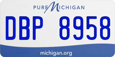 MI license plate DBP8958