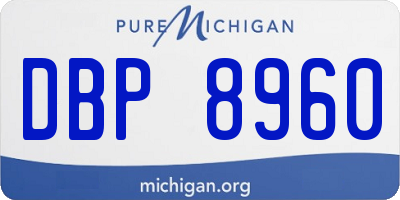 MI license plate DBP8960