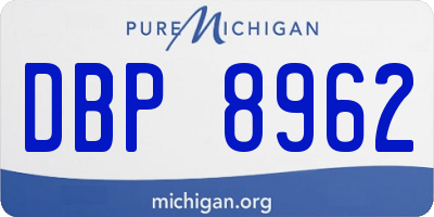 MI license plate DBP8962