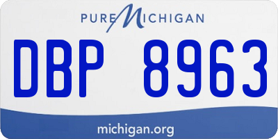 MI license plate DBP8963