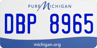 MI license plate DBP8965