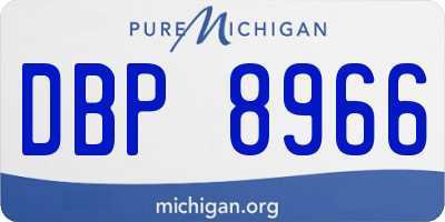 MI license plate DBP8966