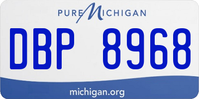 MI license plate DBP8968