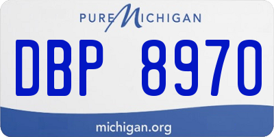 MI license plate DBP8970