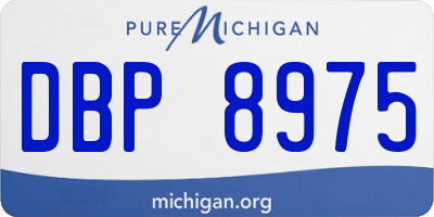 MI license plate DBP8975