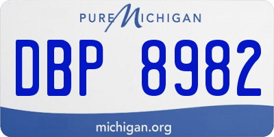 MI license plate DBP8982