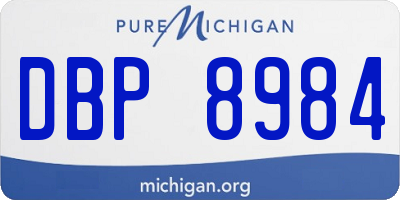 MI license plate DBP8984