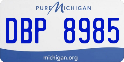 MI license plate DBP8985
