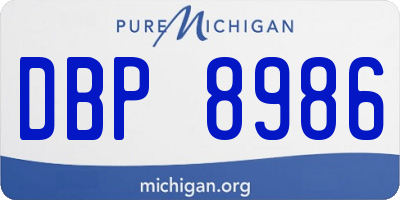 MI license plate DBP8986