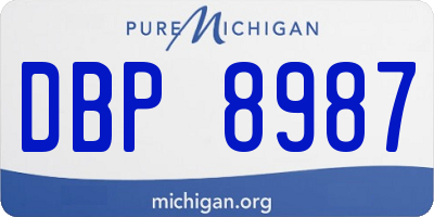 MI license plate DBP8987
