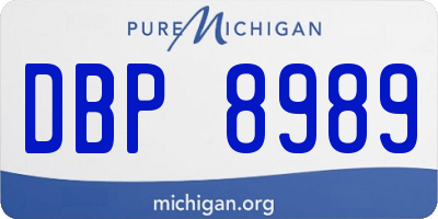 MI license plate DBP8989