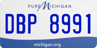 MI license plate DBP8991