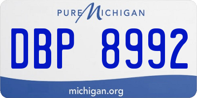 MI license plate DBP8992