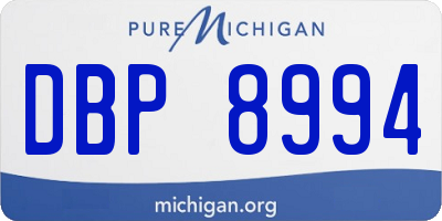 MI license plate DBP8994