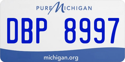 MI license plate DBP8997