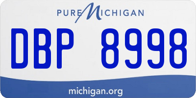 MI license plate DBP8998