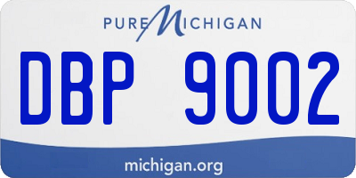 MI license plate DBP9002