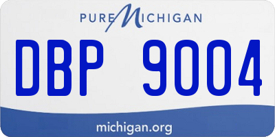 MI license plate DBP9004