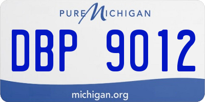 MI license plate DBP9012