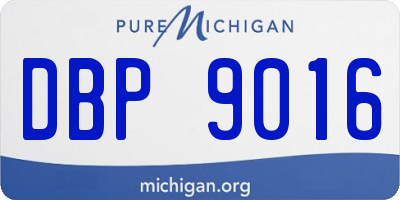 MI license plate DBP9016