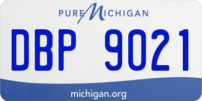 MI license plate DBP9021