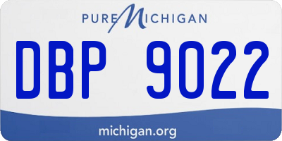 MI license plate DBP9022