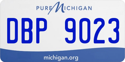 MI license plate DBP9023