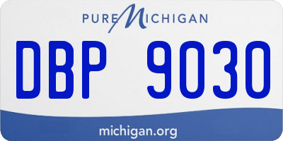 MI license plate DBP9030