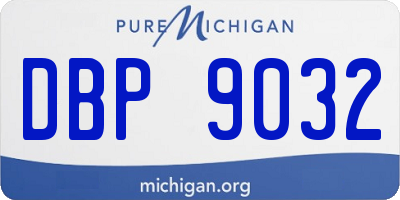MI license plate DBP9032