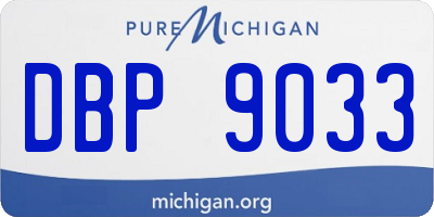 MI license plate DBP9033
