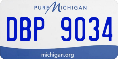 MI license plate DBP9034