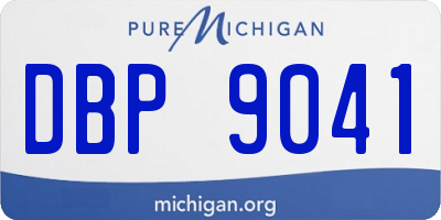 MI license plate DBP9041