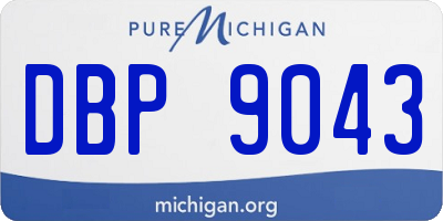 MI license plate DBP9043