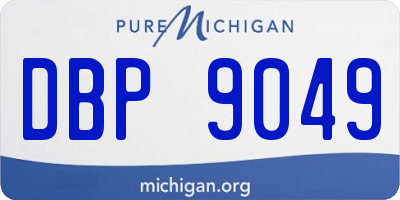 MI license plate DBP9049