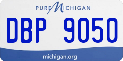 MI license plate DBP9050