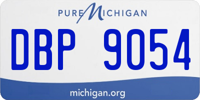 MI license plate DBP9054