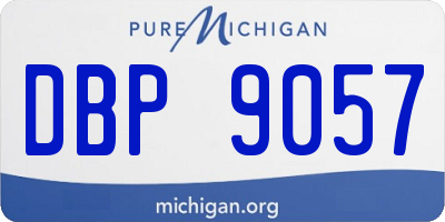 MI license plate DBP9057