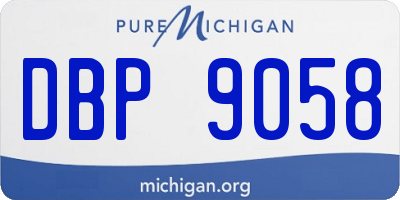 MI license plate DBP9058