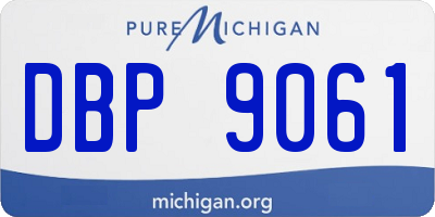MI license plate DBP9061
