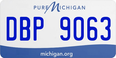 MI license plate DBP9063