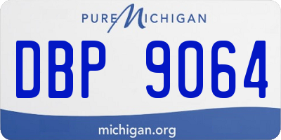 MI license plate DBP9064