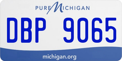 MI license plate DBP9065