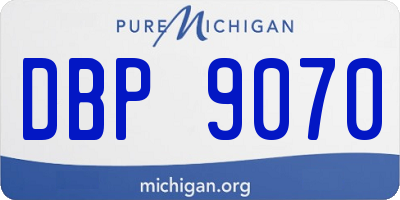 MI license plate DBP9070