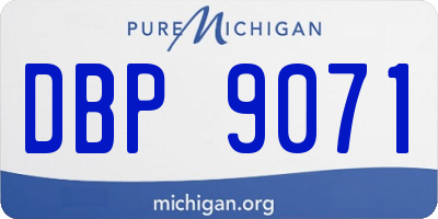MI license plate DBP9071