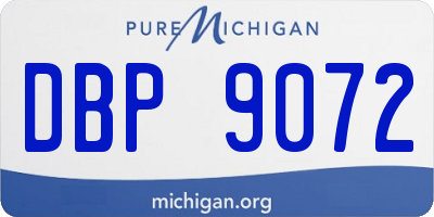MI license plate DBP9072