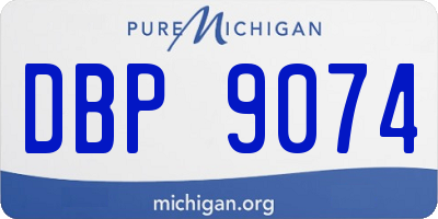 MI license plate DBP9074
