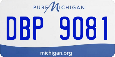 MI license plate DBP9081
